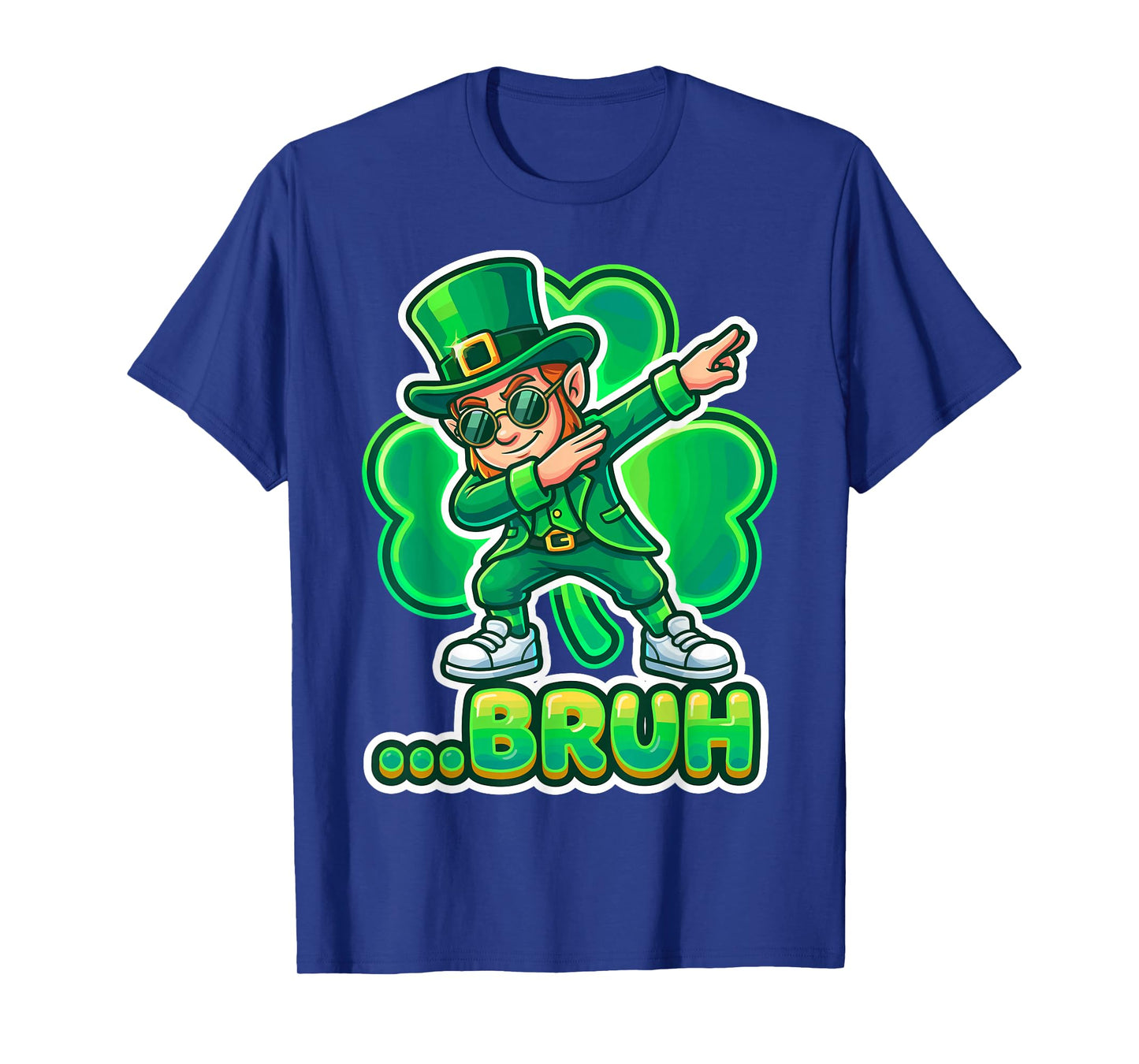 Funny St.Patrick's Day Bruh Leprechaun Dabbing Dab Shamrock T-Shirt