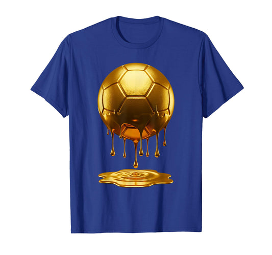 Soccer Dripping Drip Gold Sport Player Coach Baller T-Shirt