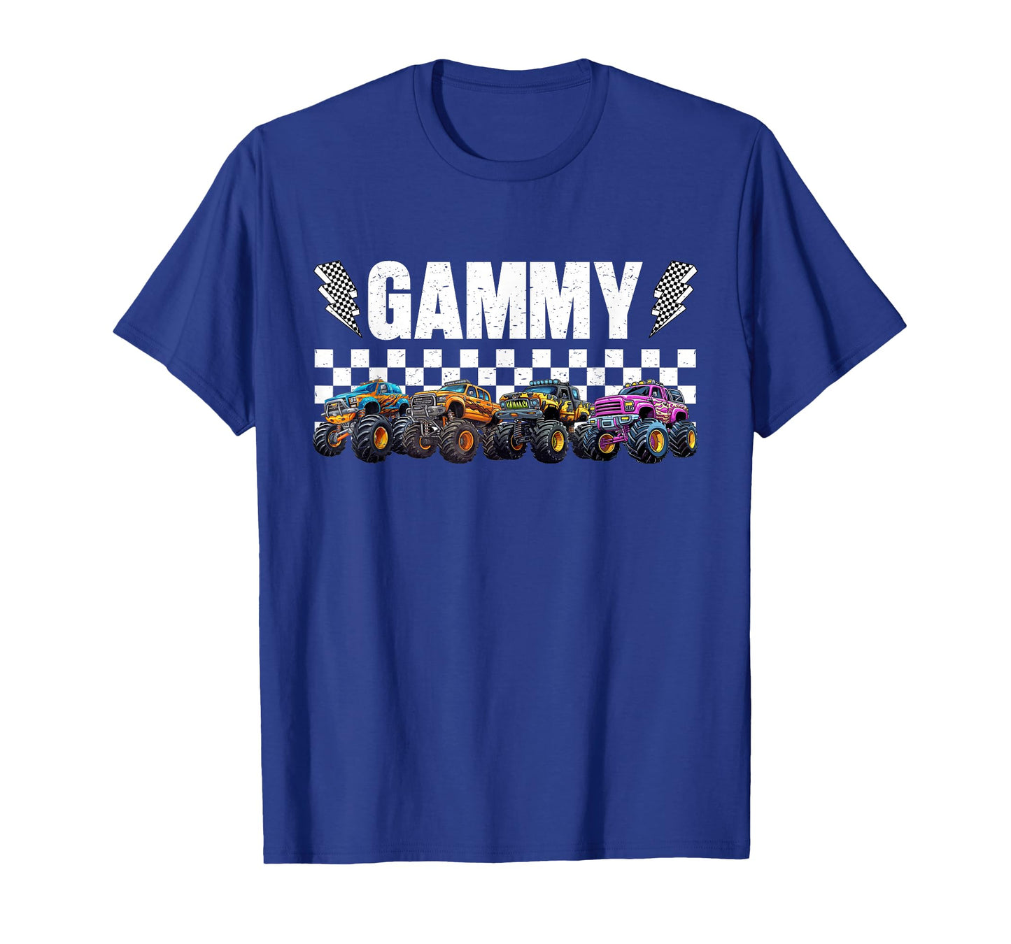 Gammy Retro Monster Truck Family Crew Birthday Matching T-Shirt