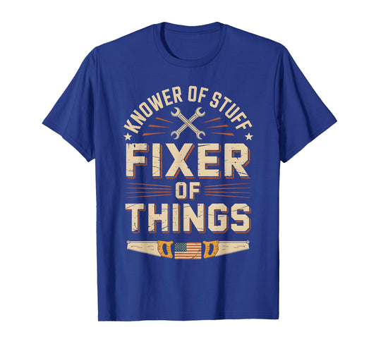Vintage Knower of Stuff Fixer of Things Funny Dad T-Shirt