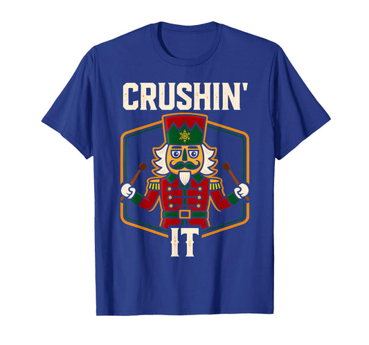 Vintage Nutcracker Crushing It Funny Xmas PJs Men Women Kids T-Shirt