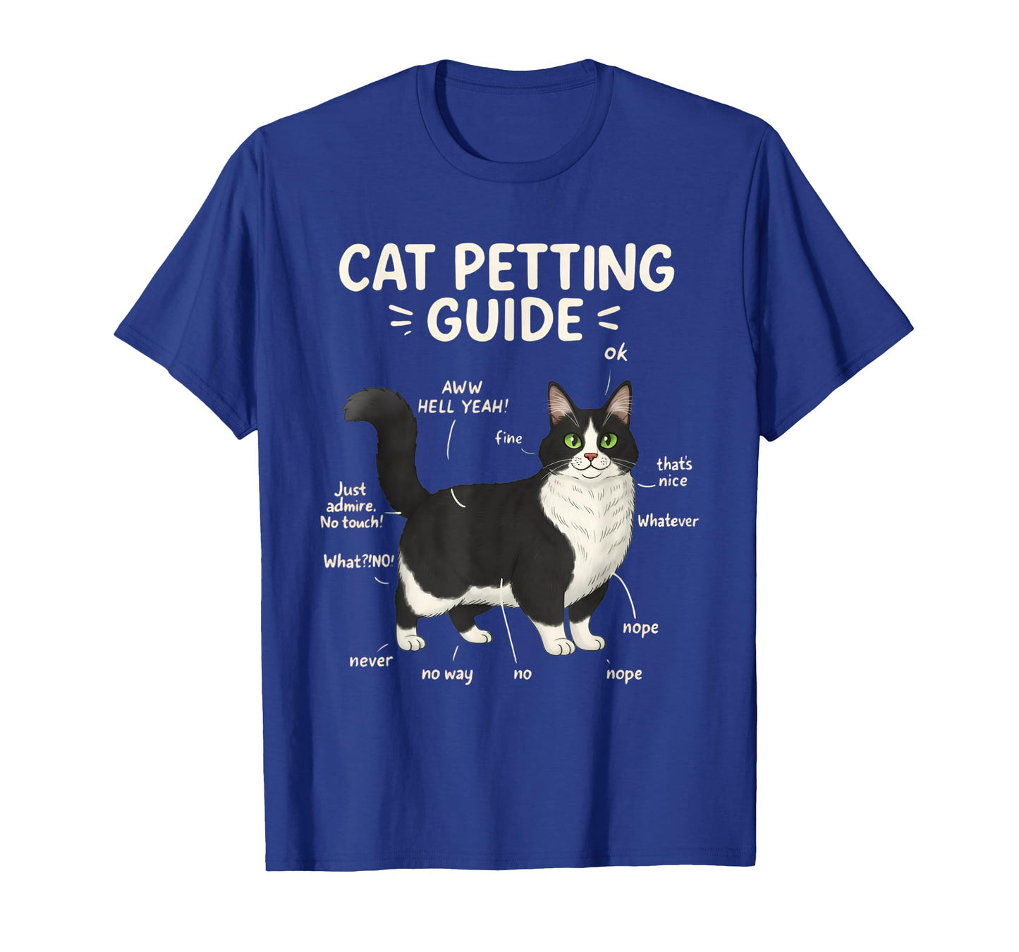 Munchkin Cat Petting Guide Funny Cat Lover T-Shirt