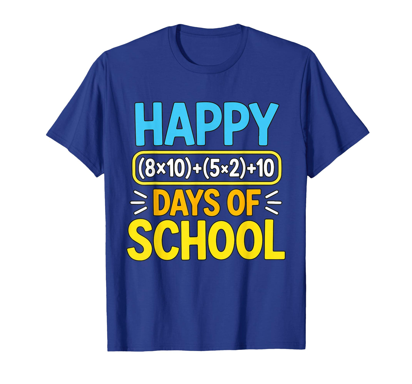 Happy 100 Days School Math Equation 100th Day of School Kids T-Shirt