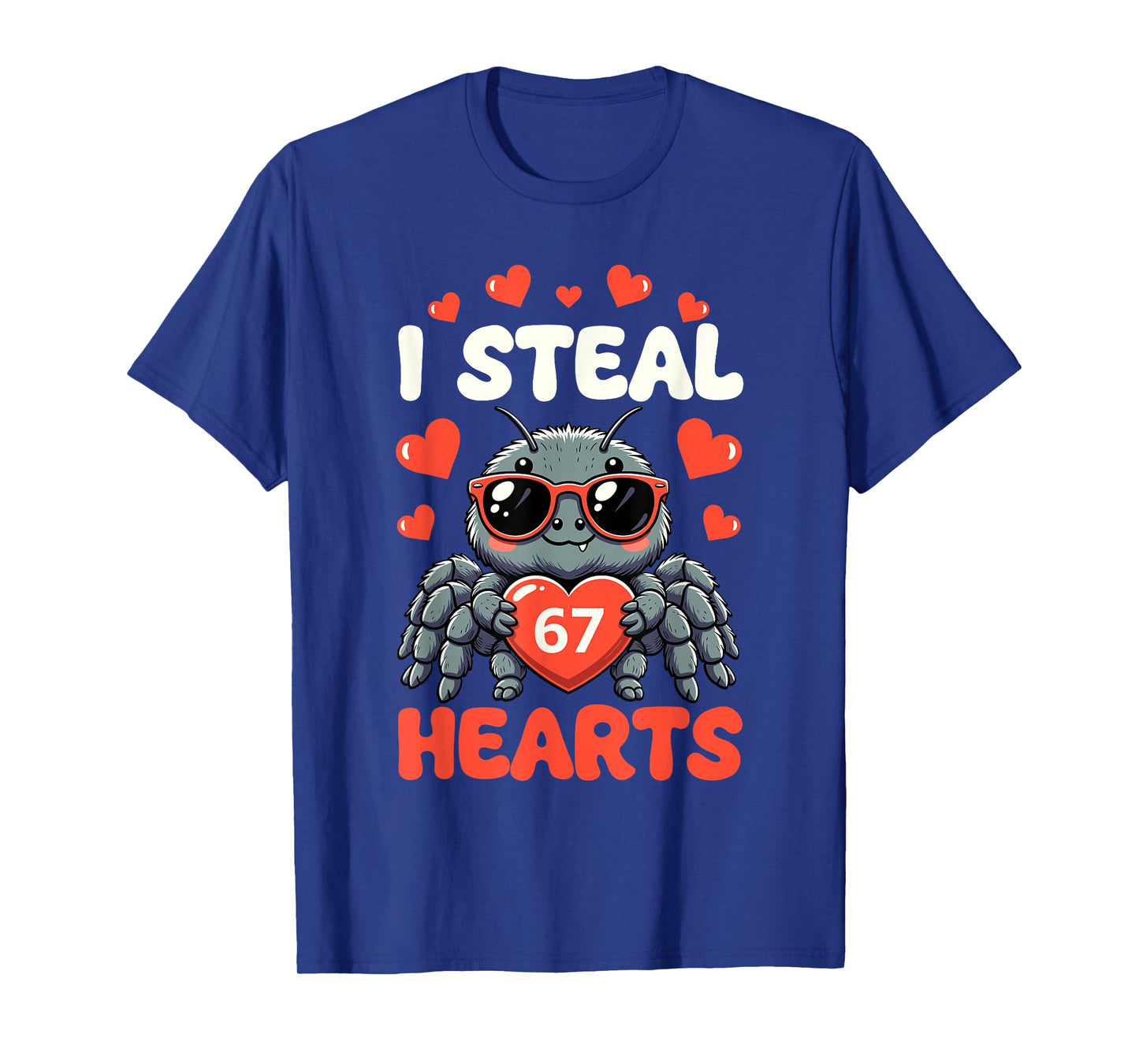 I Steal Hearts Spider 6 7 Meme Valentine's Cute Gen Alpha T-Shirt