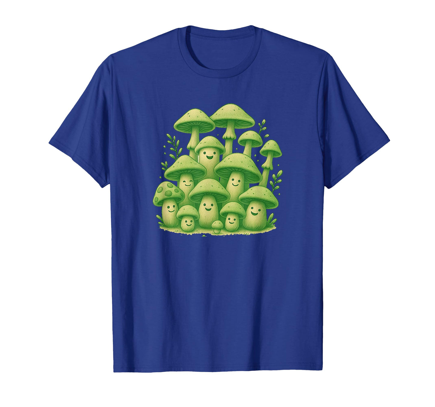 Smiling Mushroom Gang - Funny Forest Vibes Design T-Shirt