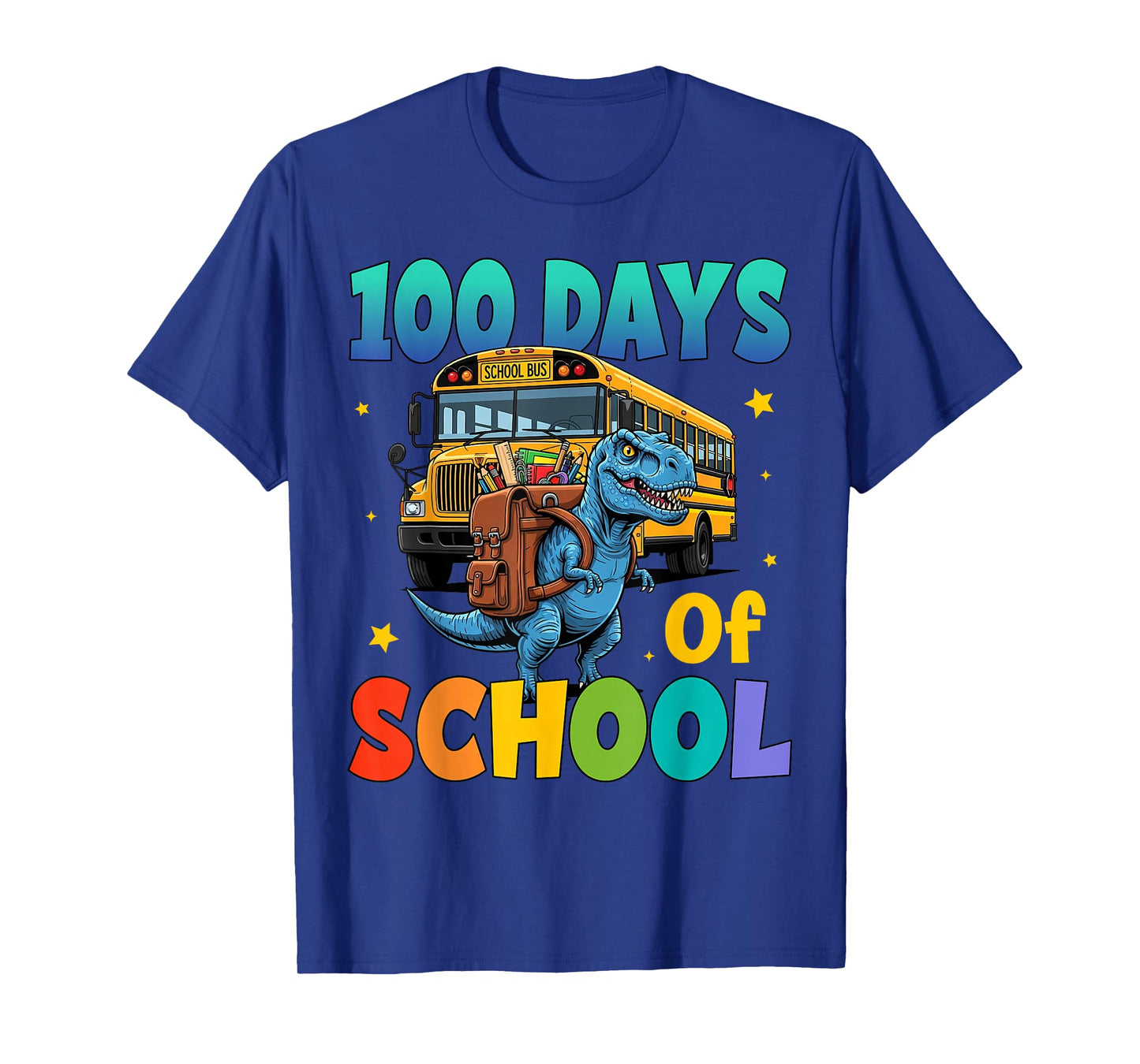 100 Days of School Boys Kids 100th Day of School Trex T-Shirt