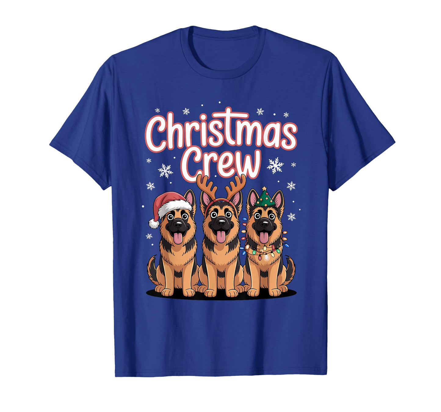 Christmas Crew Xmas GSD Dog Funny Christmas German Shepherd T-Shirt