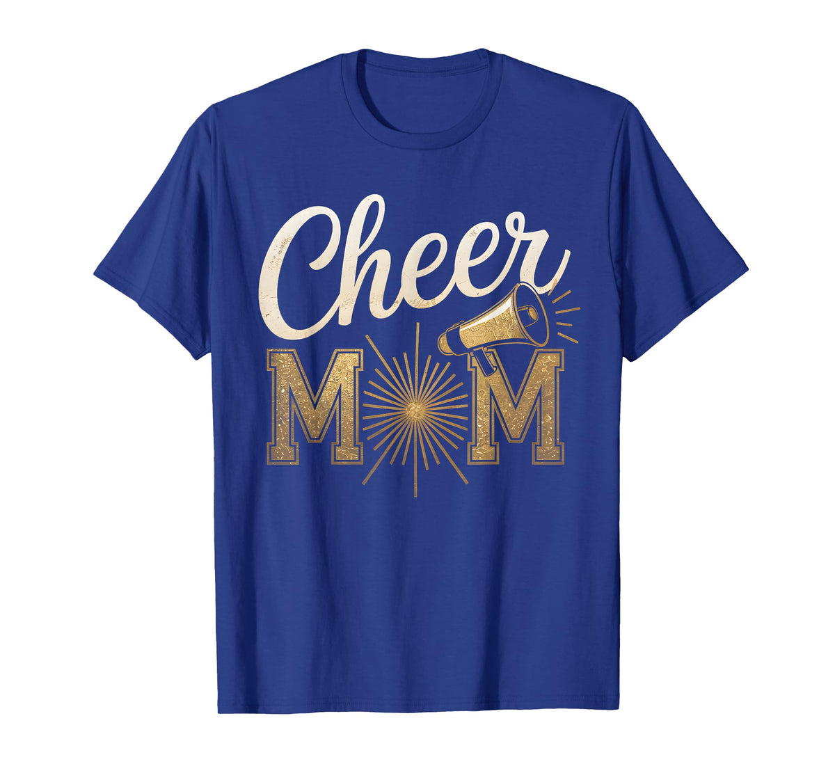 Cheer Gold Cheerleader Cheerleading Mom Game Day Design T-Shirt