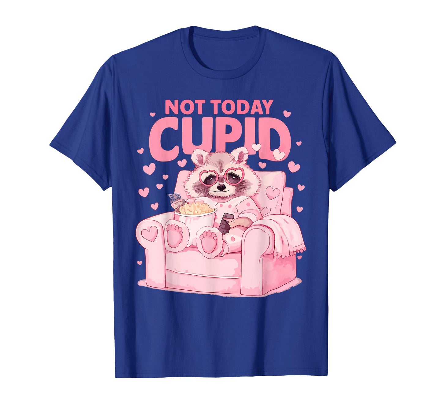 Anti Valentines Day Not Today Cupid Funny Humor Women Men T-Shirt