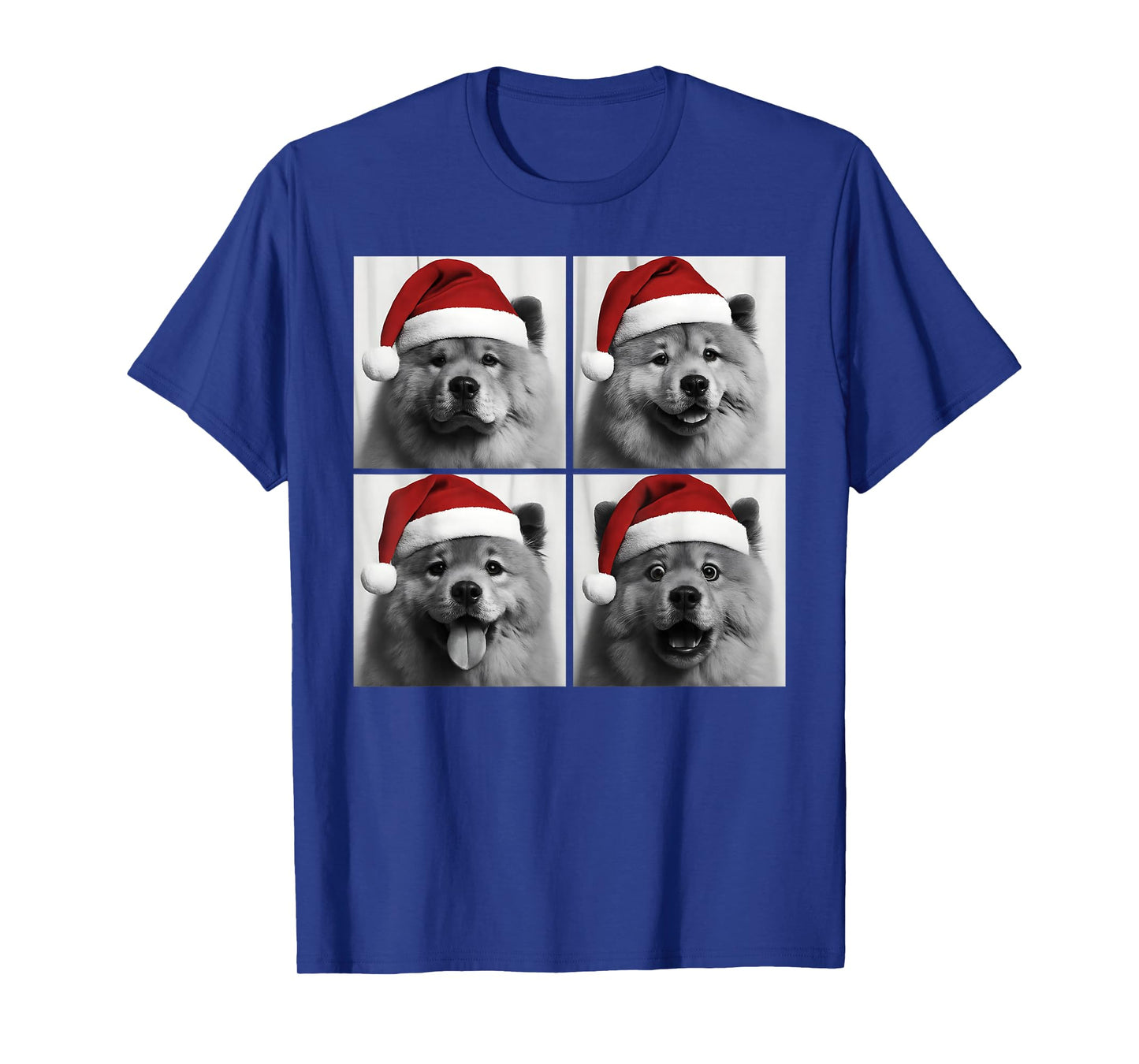 Funny Christmas Chow Chow Santa Dog Lover Photo Booth T-Shirt