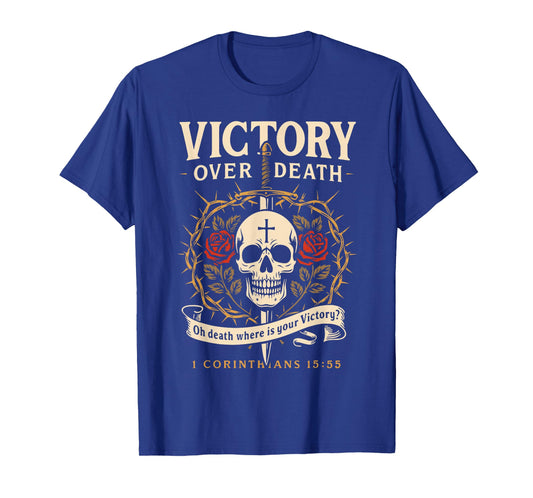 Victory Over Death 1 Corinthians 15:55 Dark Christian Gothic T-Shirt