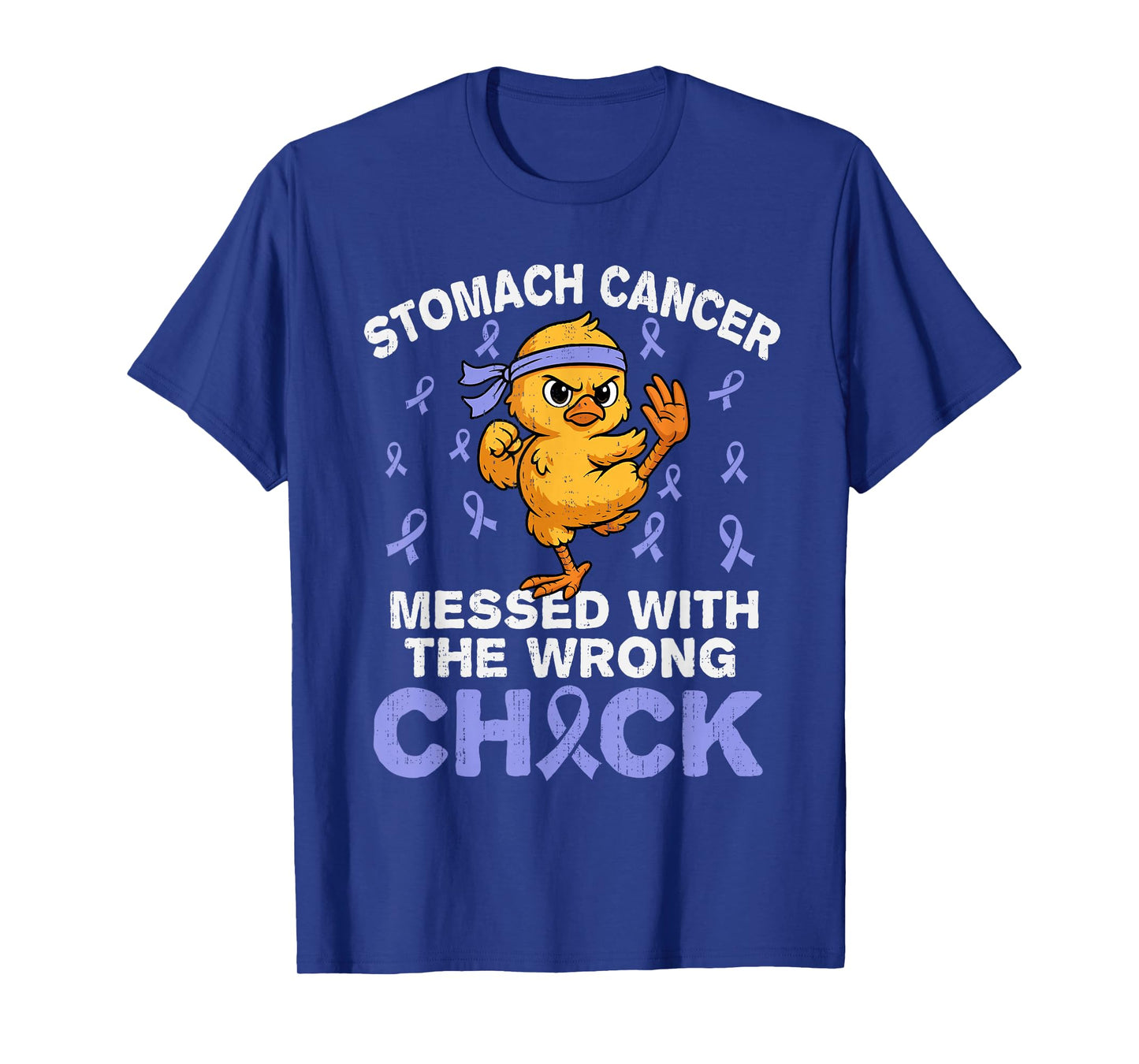 Funny Stomach Cancer Awareness Ribbon Periwinkle Blue T-Shirt