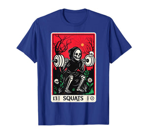 Funny Tarot Card Squats Workout Gym Fitness Bodybuilding T-Shirt