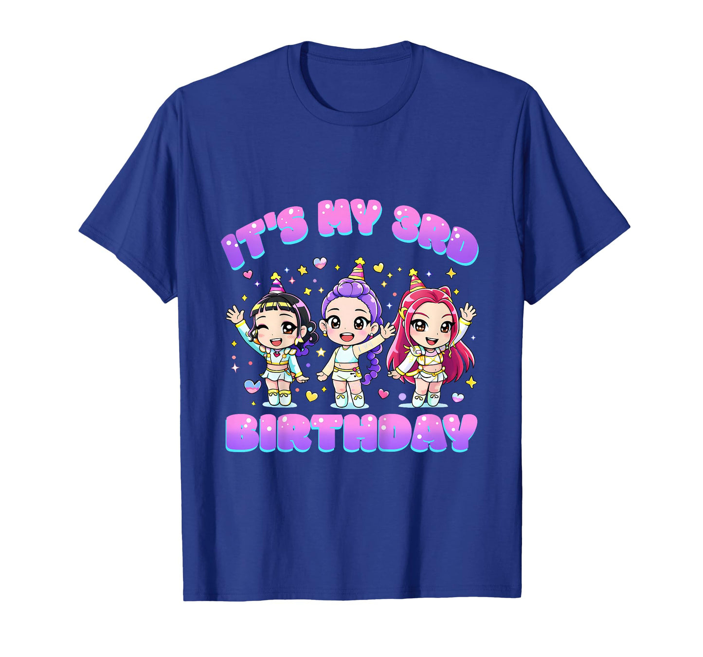 3 Years Old Birthday K pop Kids 3rd Birthday Girls K-pop T-Shirt