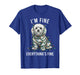 Maltese Christmas I'm Fine Everything is Fine T-Shirt