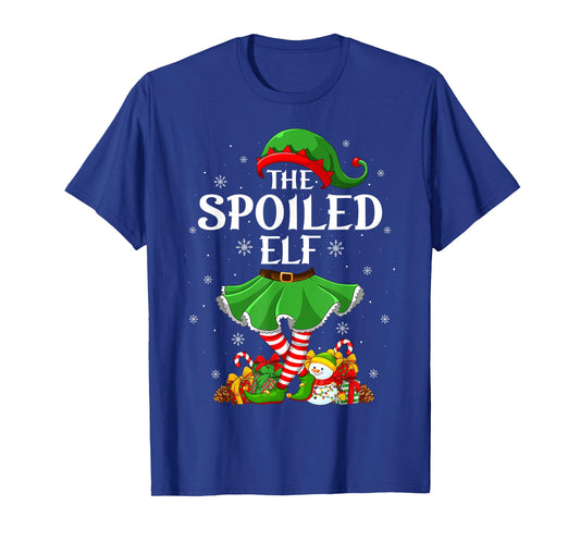 Spoiled Elf Christmas Family Women Girls Elf Squad Xmas T-Shirt