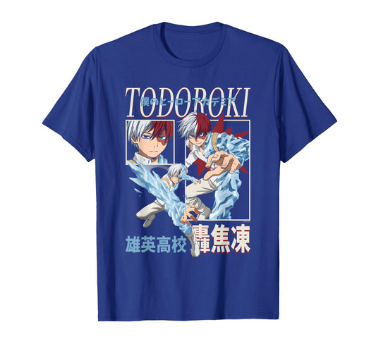MHA Todoroki Framed Action Poses Collage U.A. High Anime T-Shirt