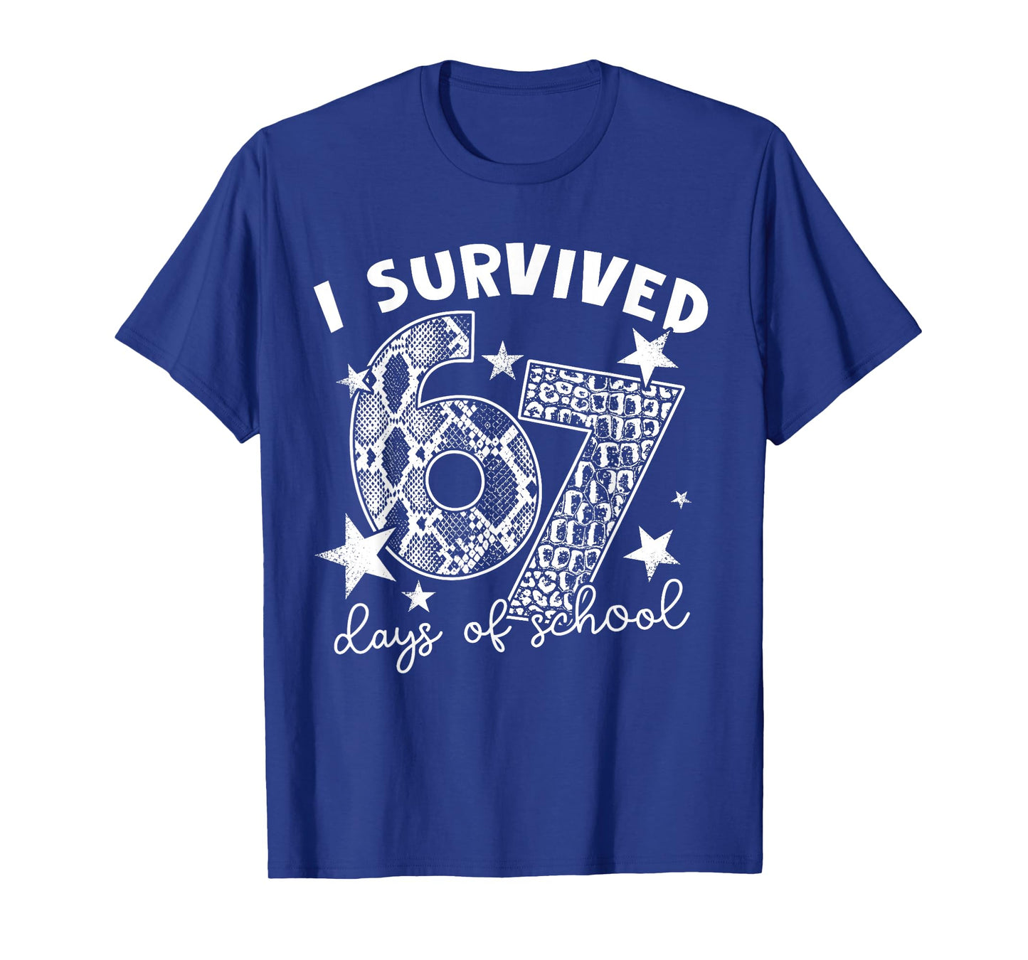 I Survived 67 Days of School Snake, Alligator Reptile Animal T-Shirt