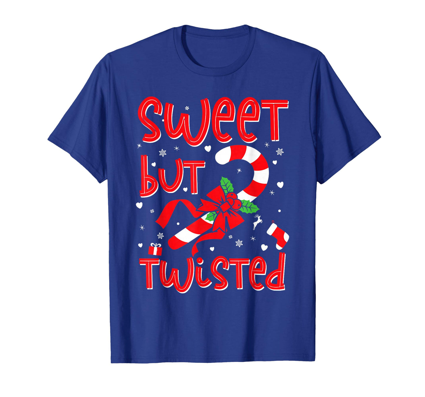 Christmas Candy Cane Heart Holiday Family Matching Pajama T-Shirt