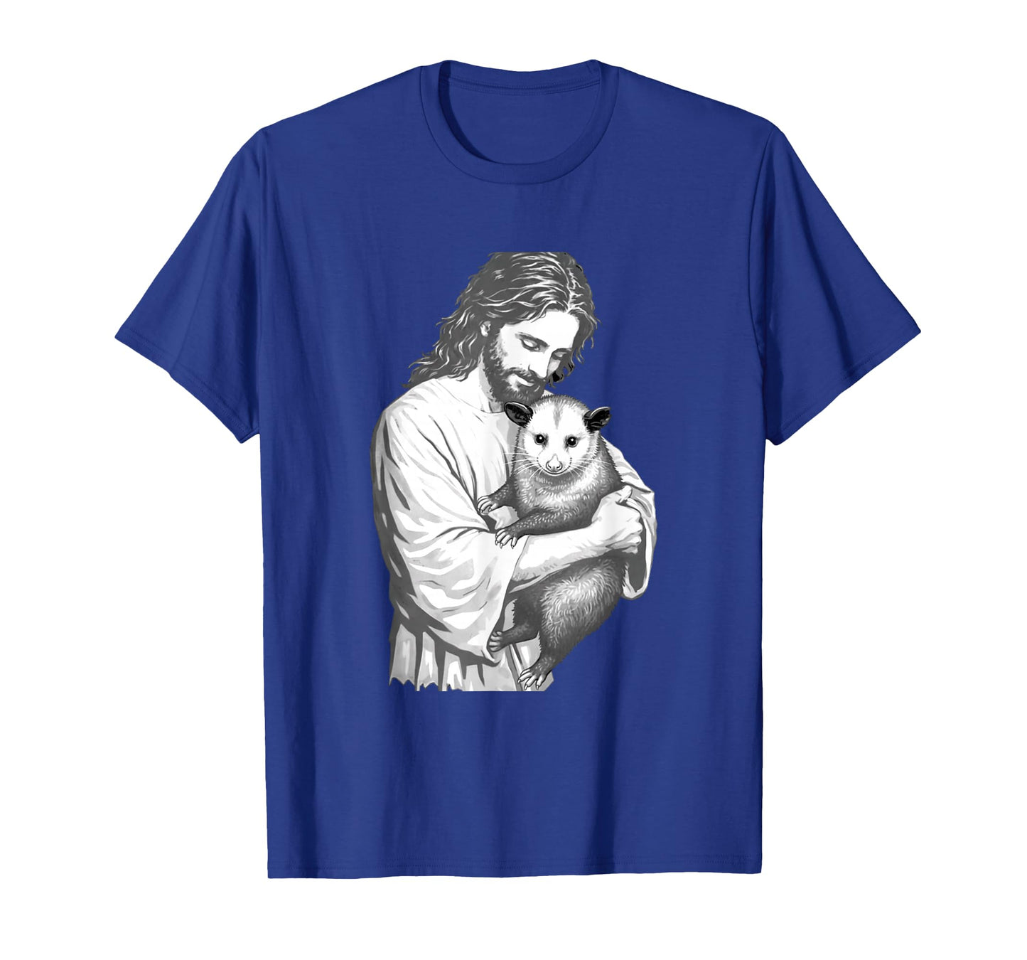 Funny Jesus Opossum Christian Faith Animal Art Graphic T-Shirt