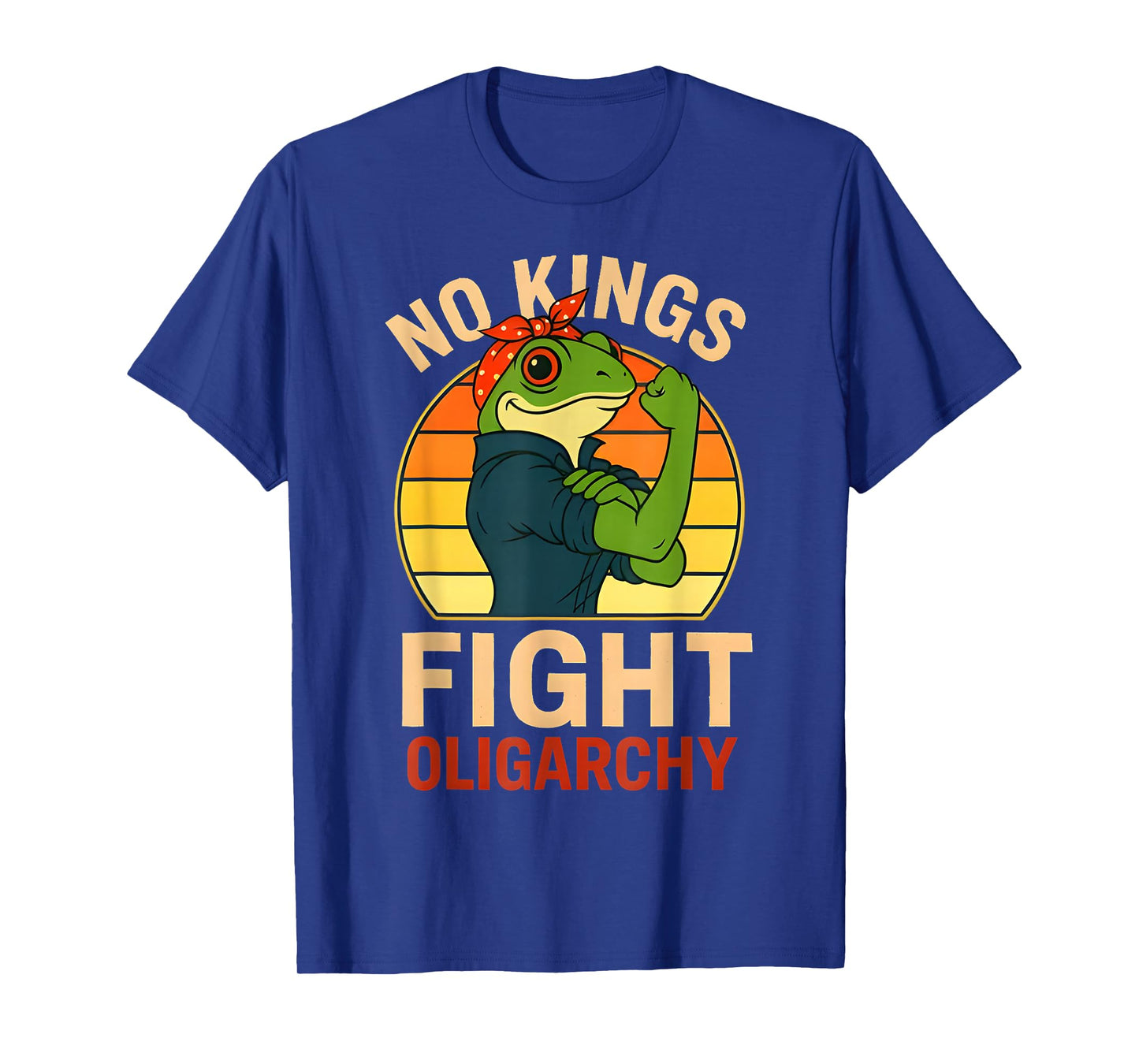 Retro No Kings Shirt Women Vintage Frog No Kings in America T-Shirt