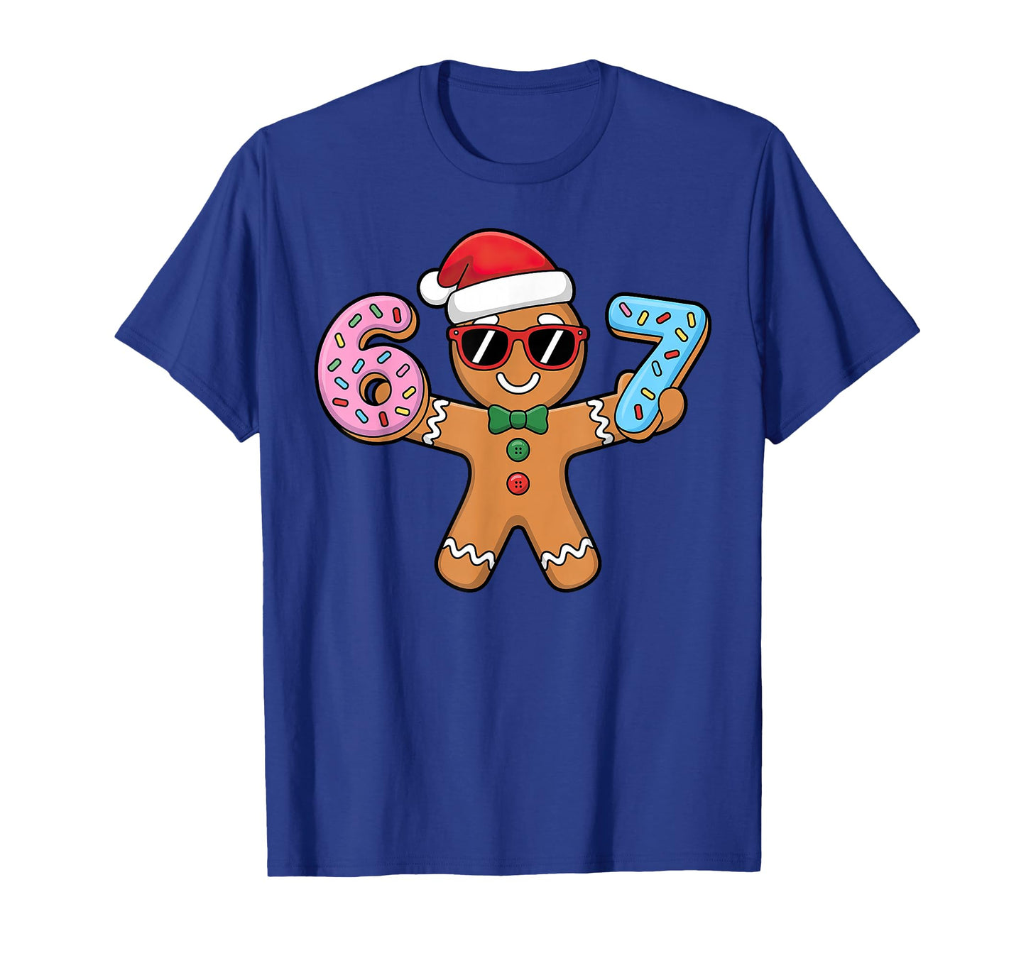 Gingerbread Six Seven 67 Ice Cream Drip Christmas T-Shirt