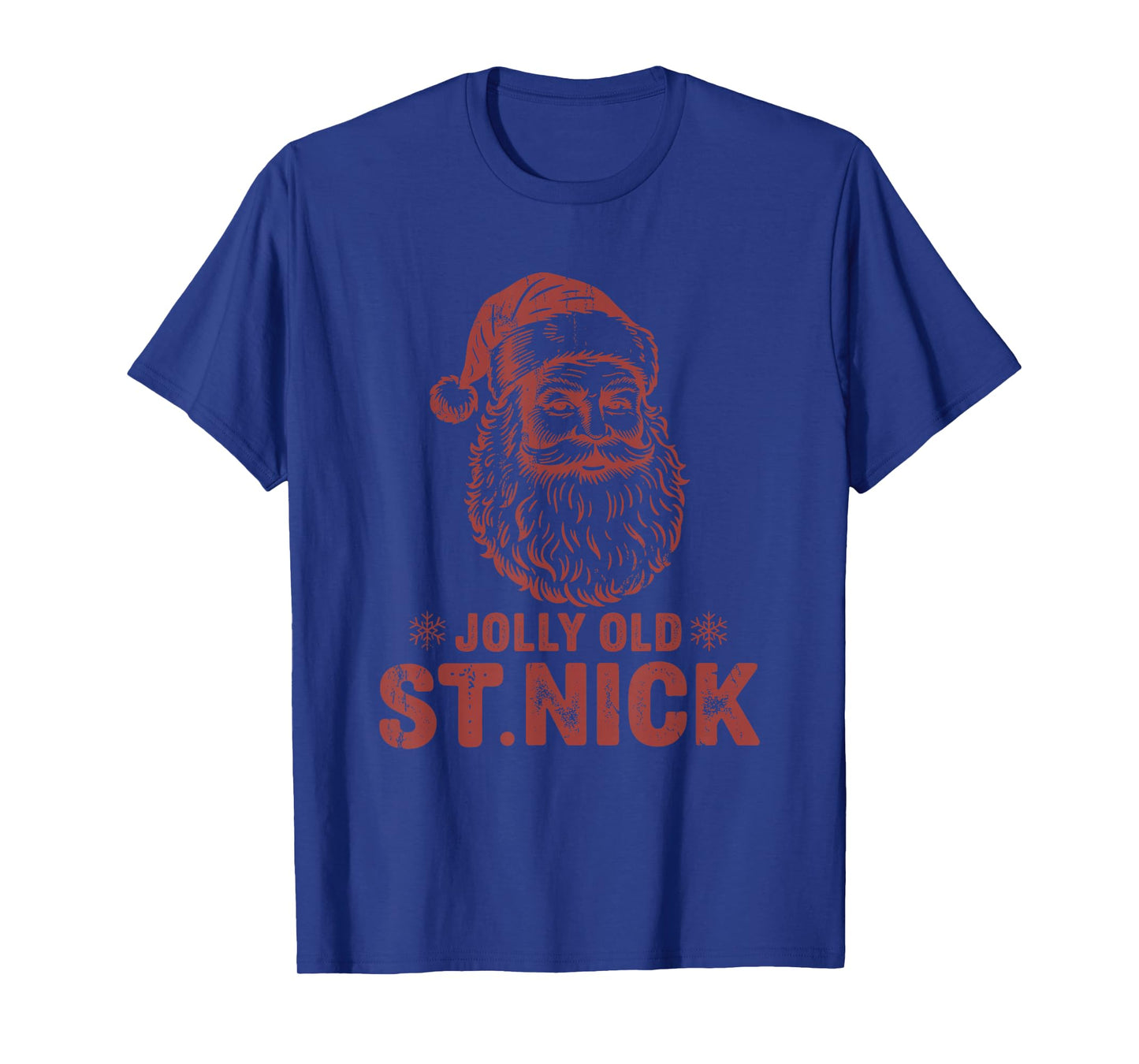 Jolly Old St Nick Santa Claus Vintage Christmas T-Shirt