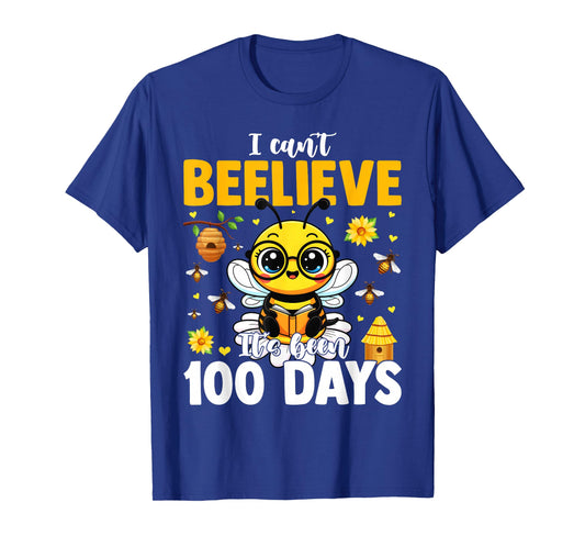 100 Days of School Bee 100th Day Kids Teachers T-Shirt