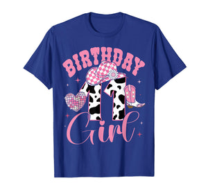 Happy 11th Birthday Girl Outfit Rodeo Western Cowgirl Cowboy T-Shirt