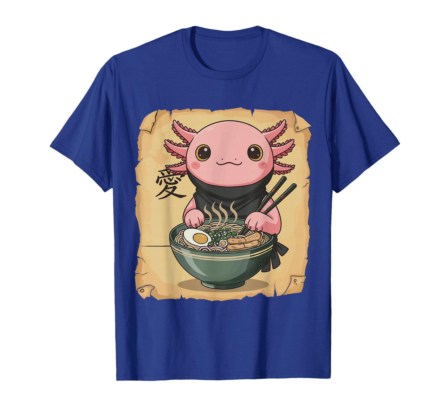 Ramen Axolotl Noodle Kawaii Lover Japanese Funny Graphic T-Shirt