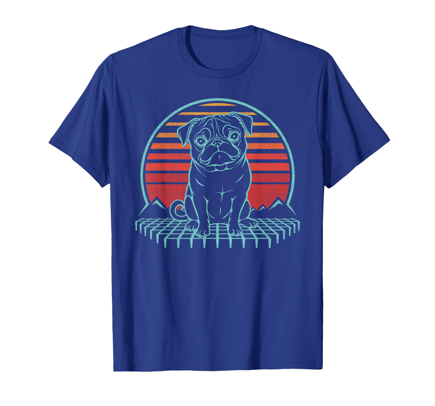 Pug Lover Dog Owner Retro Vintage 80s T-Shirt