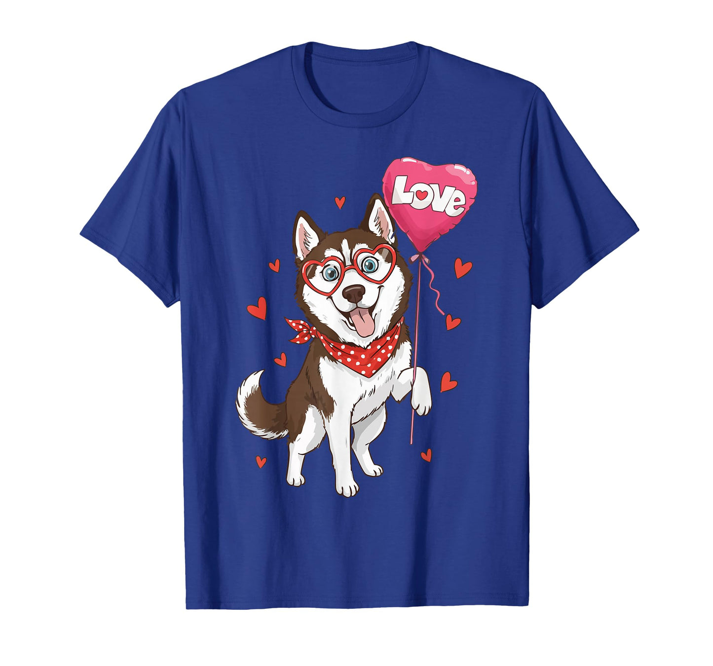 Cute Husky Dog Heart Love Valentine Pet Animal Lovers T-Shirt