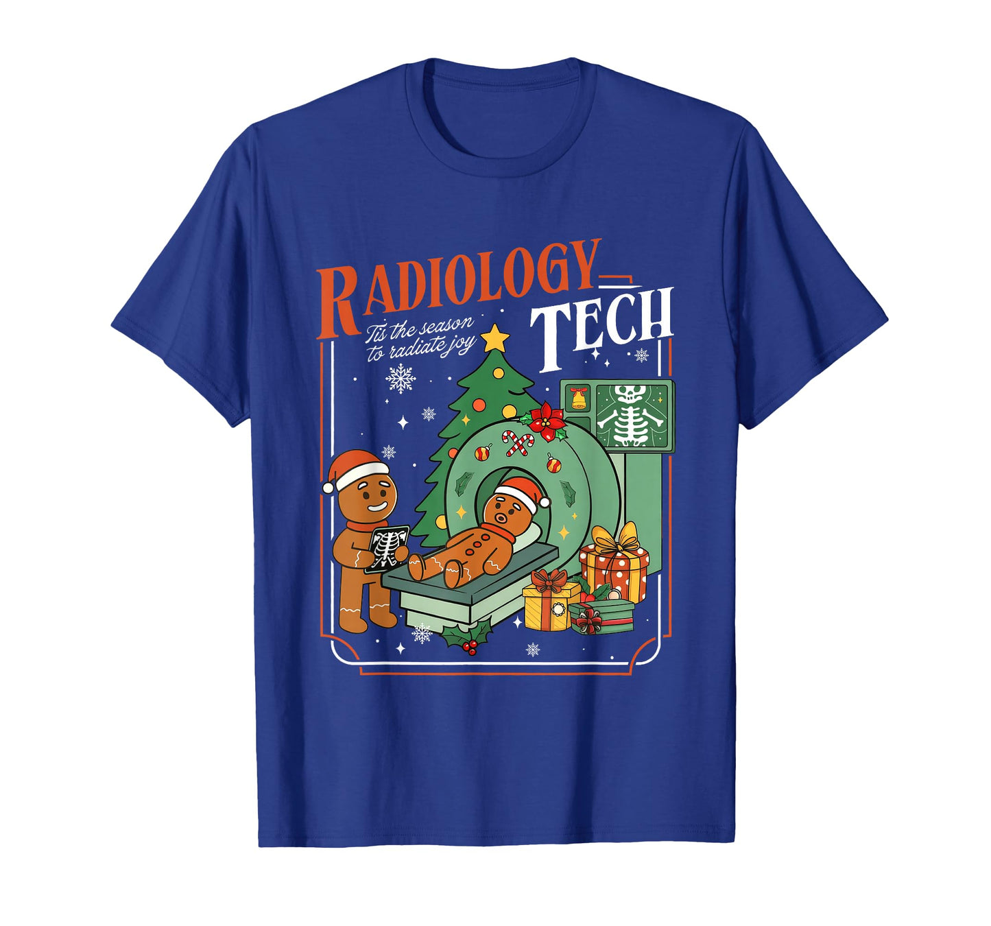 Christmas Rad Tech Radiology Technologist Gingerbread T-Shirt