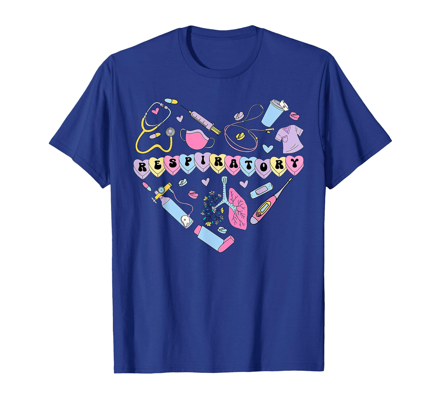 Respiratory Therapist Heart Valentines RT Nurse Pulmonology T-Shirt