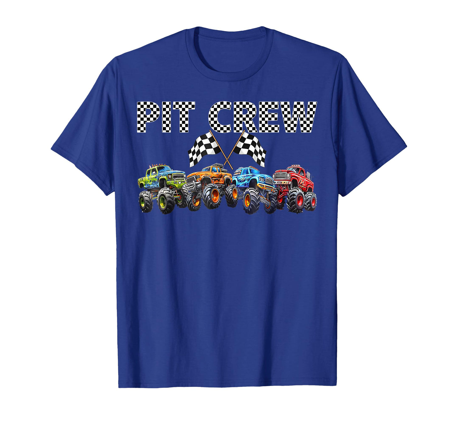 Monster Truck Birthday Boy Pit Crew Family Matching Party T-Shirt