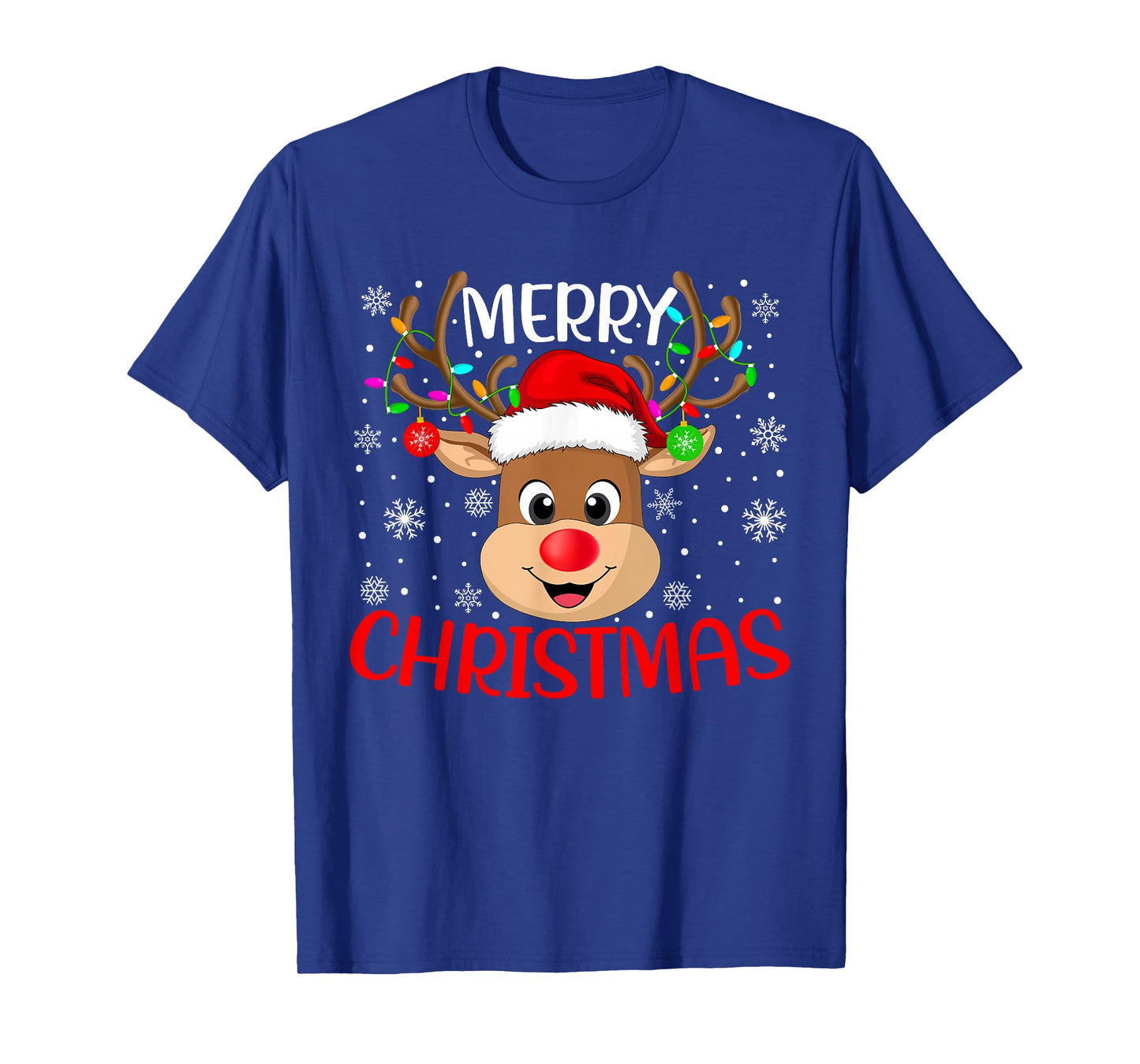 Merry Christmas Reindeer Xmas Family Matching Men Women Kids T-Shirt