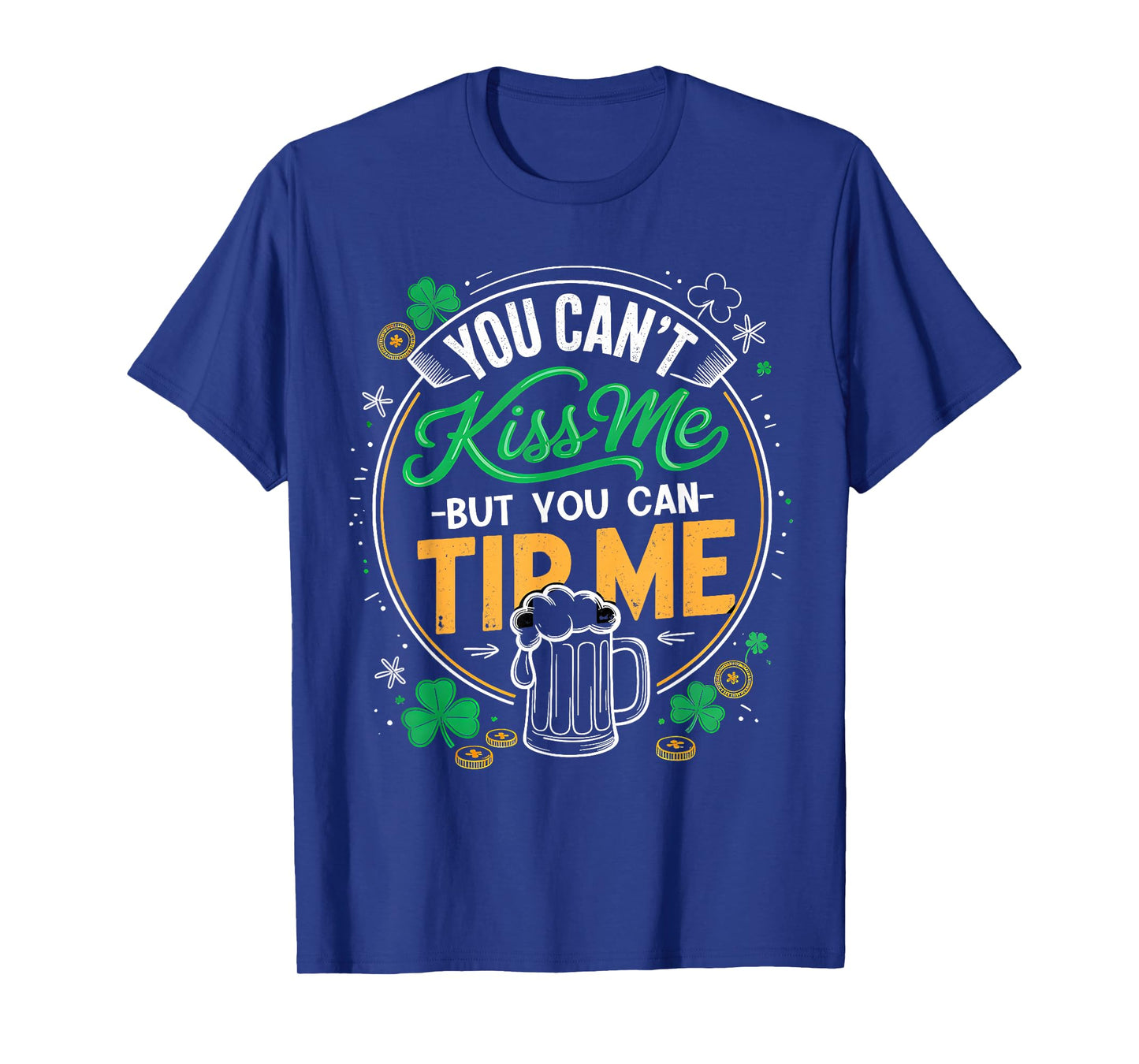 Vintage St Patrick's Day Shamrock Waitress Bartender Waiter T-Shirt