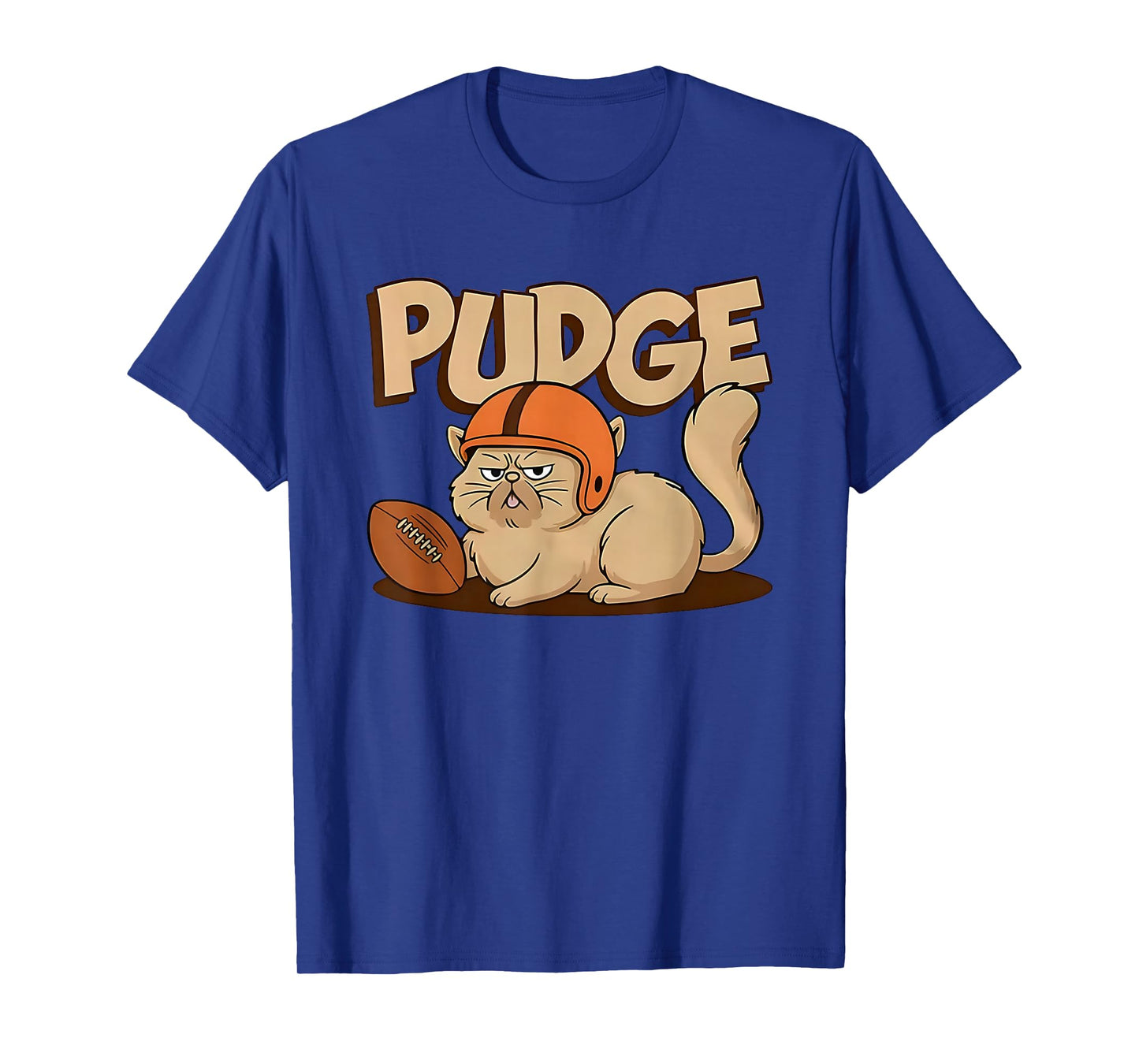 Pudge The Football cat Grumpy Game Day Mascot T-Shirt