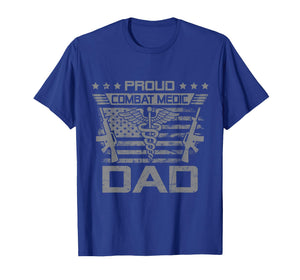 Proud Combat Medic Dad Flag USA Family Matching T-Shirt