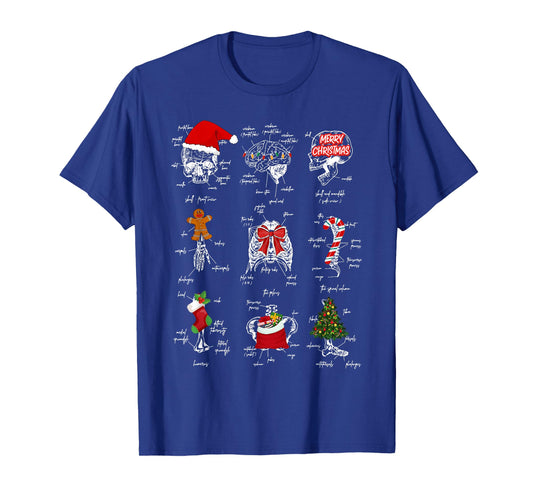 Human Skeleton Anatomy Christmas Medical Student Xmas Pajama T-Shirt