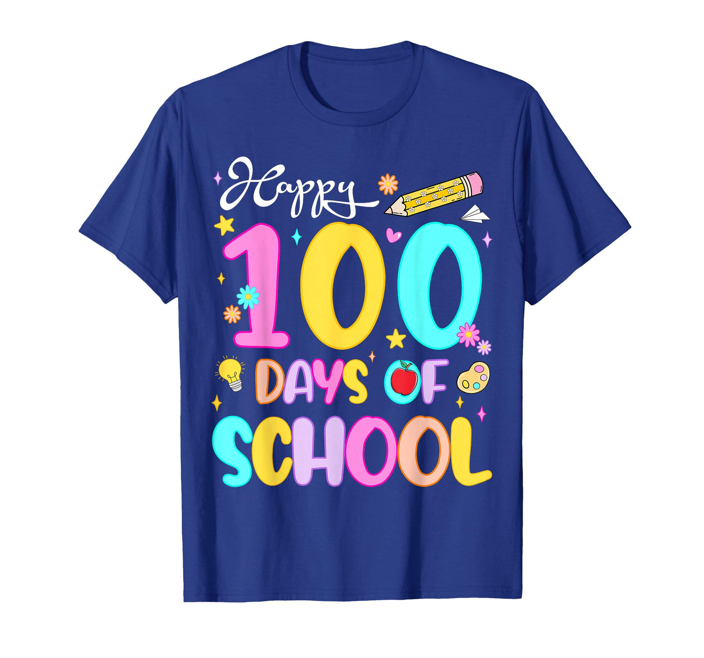 Happy 100 Days of School Preppy 100th Day of School Girls T-Shirt