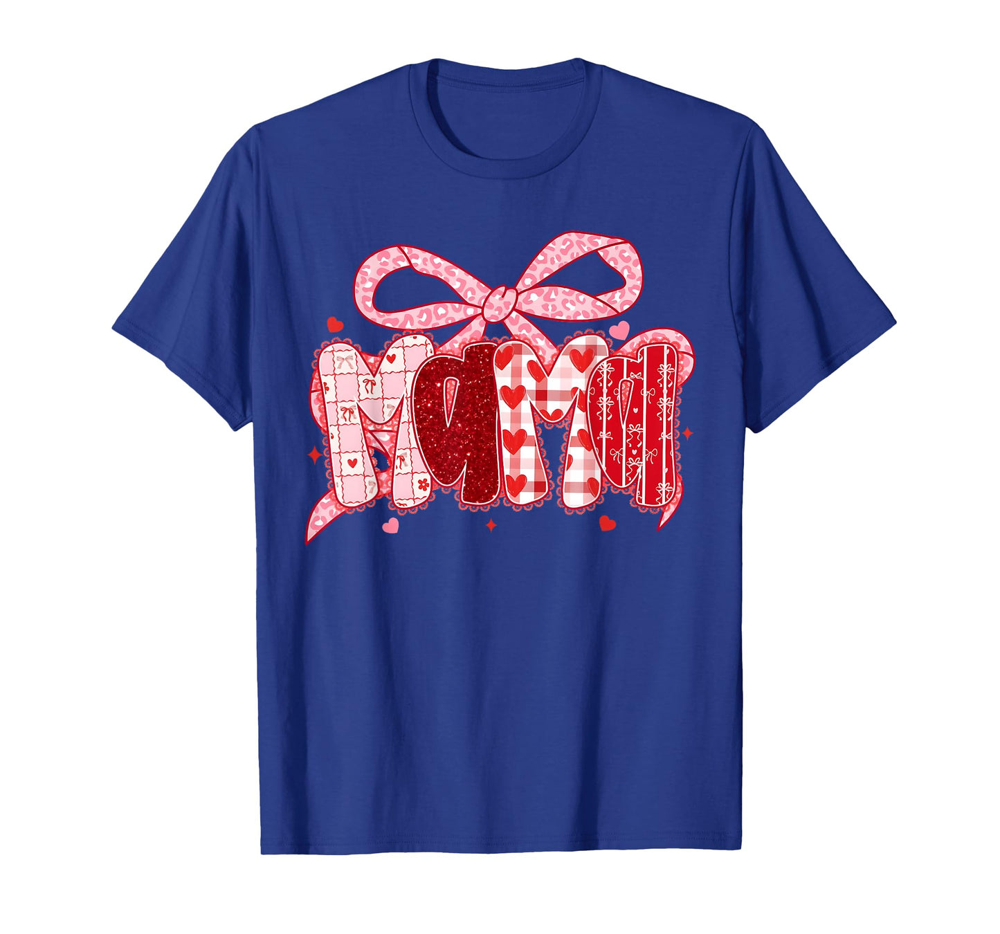 Valentine Mama Coquette Pink Bow Floral Mom Women Girl T-Shirt