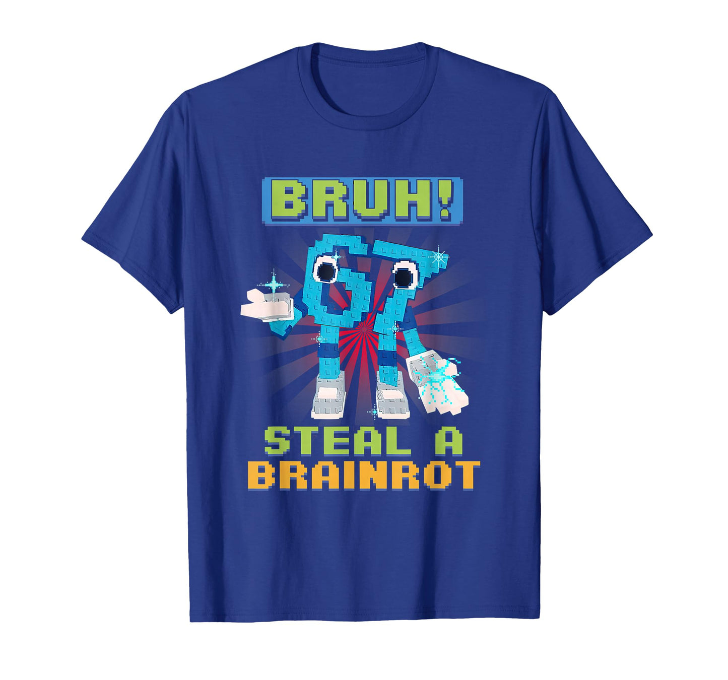 Funny Pixel Meme Bruh 67 Steal a Brainrot T-Shirt