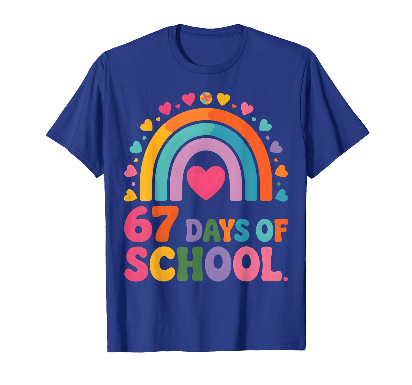 I Survived 67 Days of School Tie Die Rainbow Lovers Girls T-Shirt