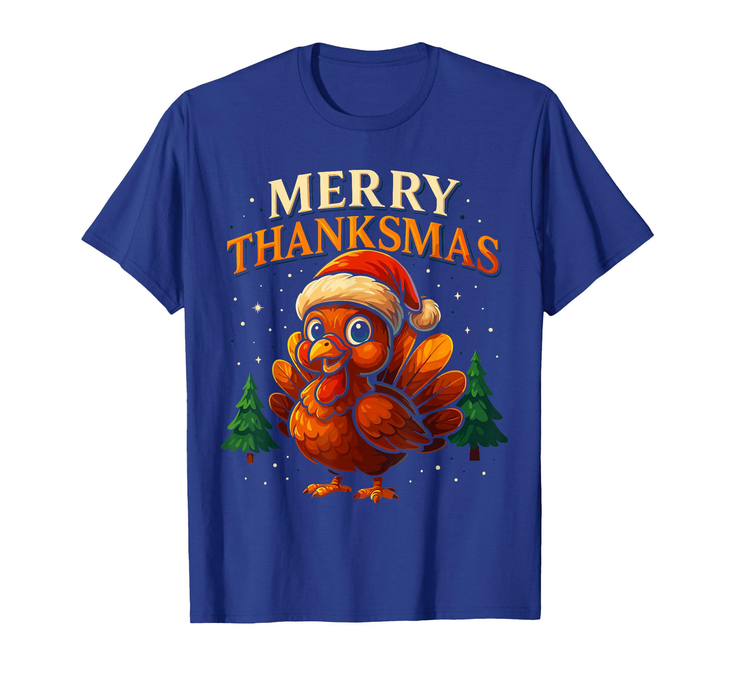 Merry Thanksmas Shirt, Turkey Santa Thanksgiving Christmas T-Shirt