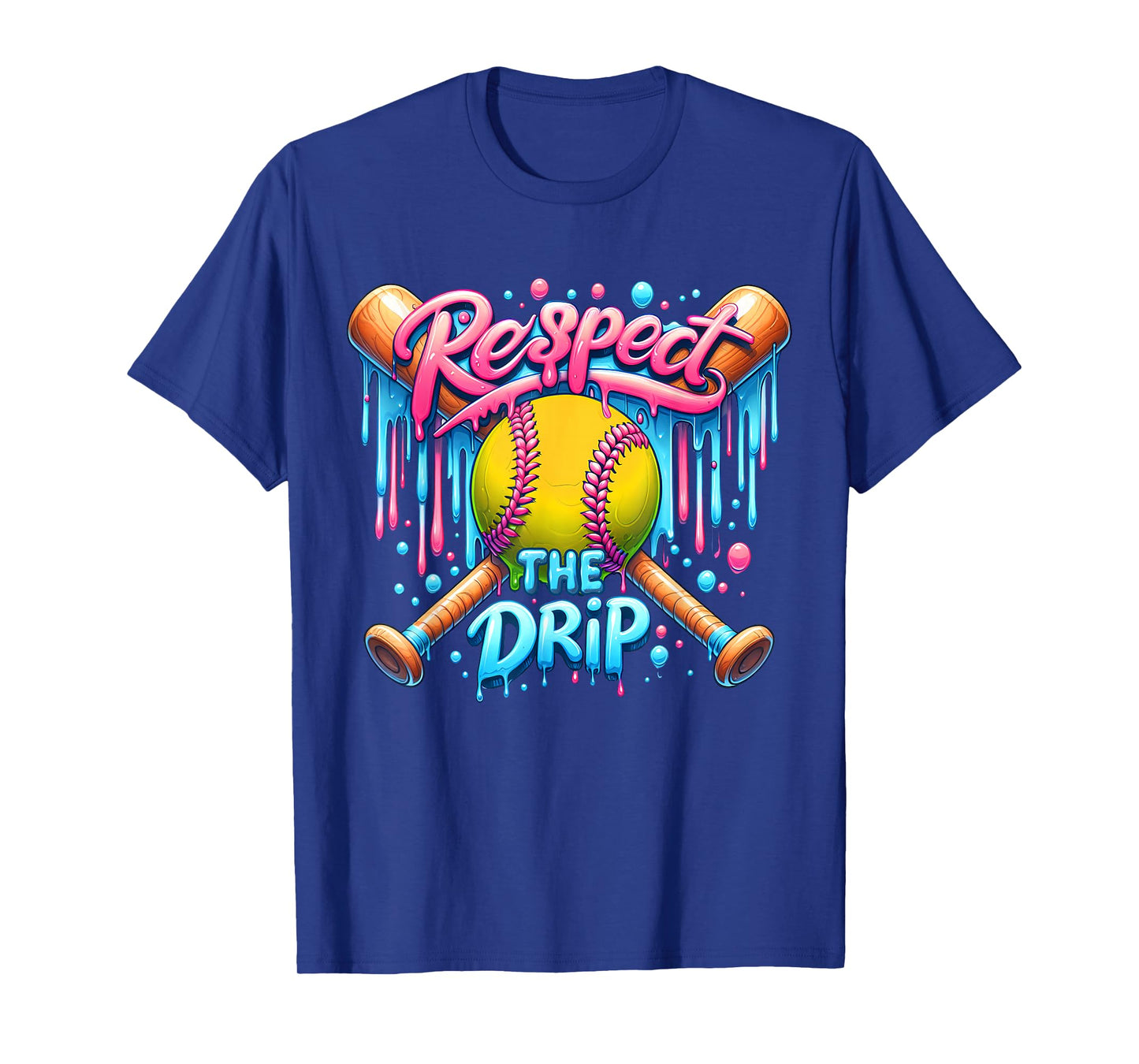 Baseball Drip Ice Cream Respect The Drip Baseball Player T-Shirt