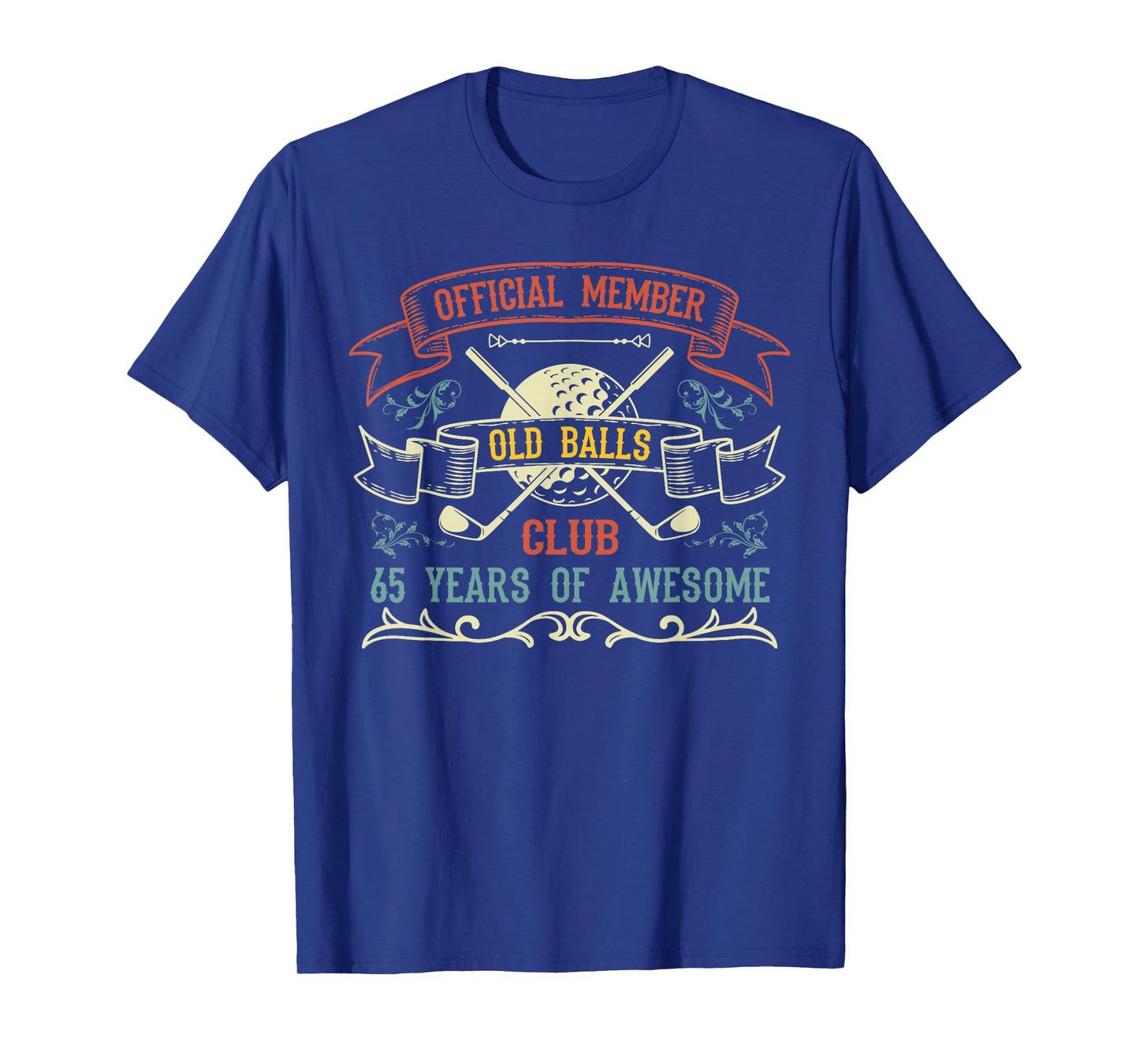 Funny 65th Birthday Old Balls Club 65 Year Old Golfer T-Shirt