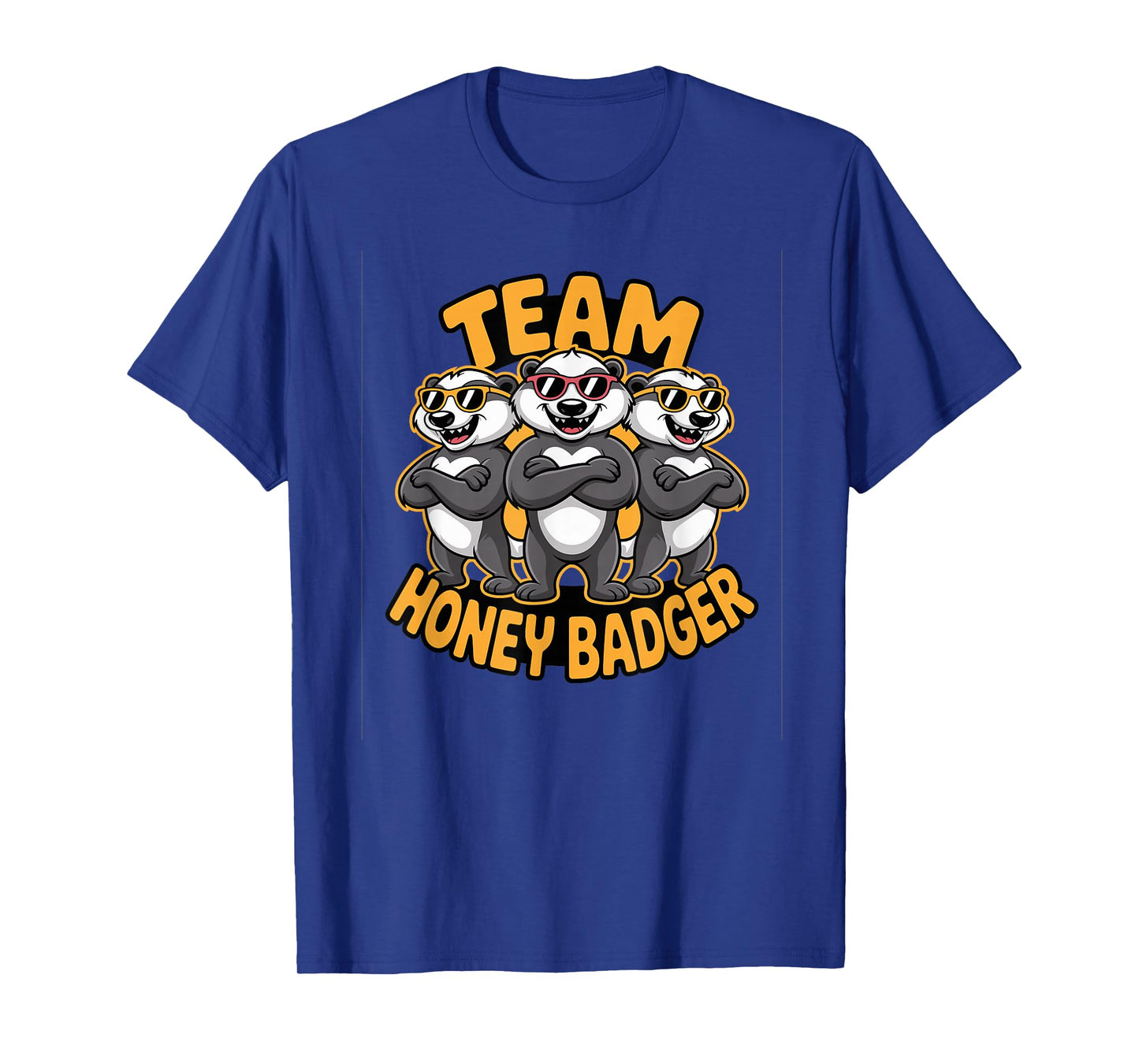 Bold Glorious Graphic Colorful Striped Fearless Honey Badger T-Shirt