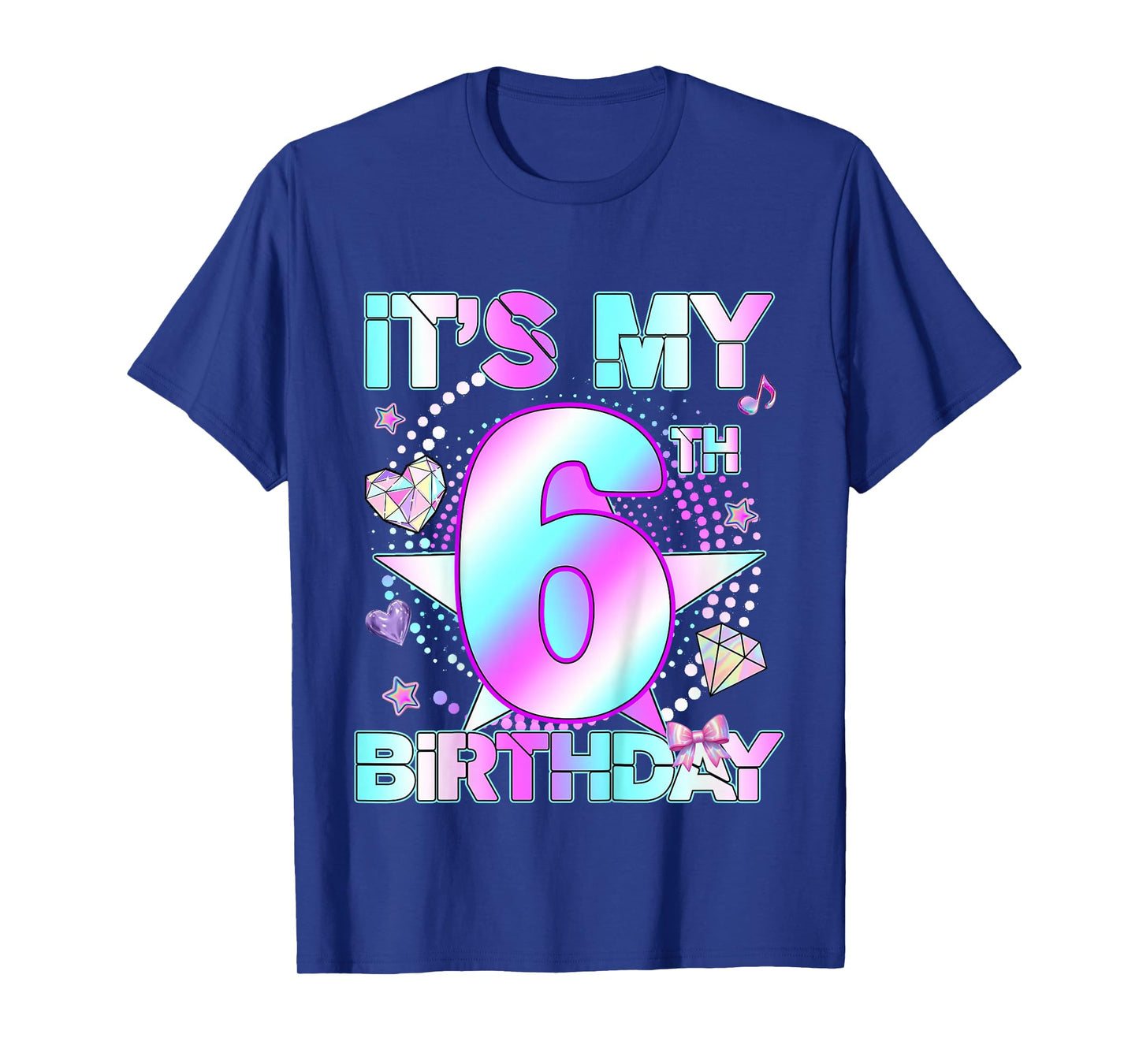6 Years Old Birthday Kpop Kids Toddler 6th Birthday Girl T-Shirt