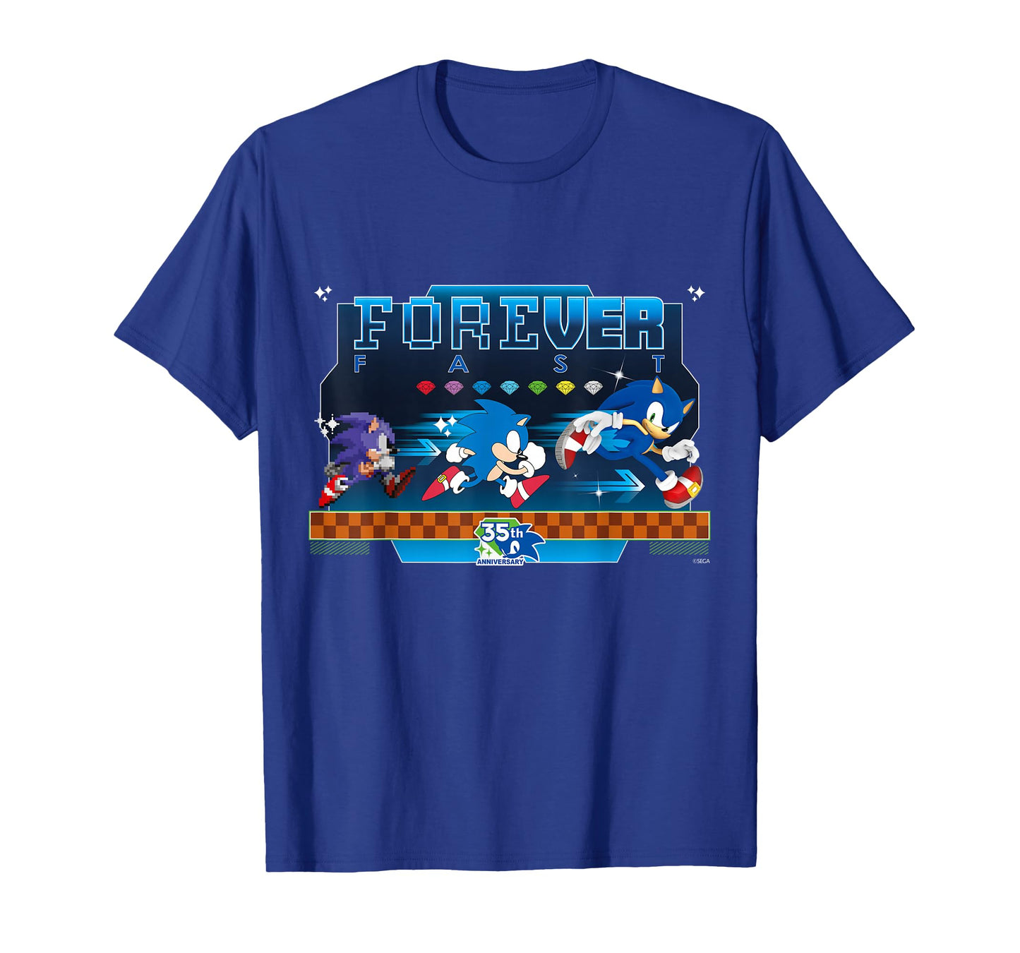 Sonic The Hedgehog 35th Anniversary Forever Fast Evolution T-Shirt